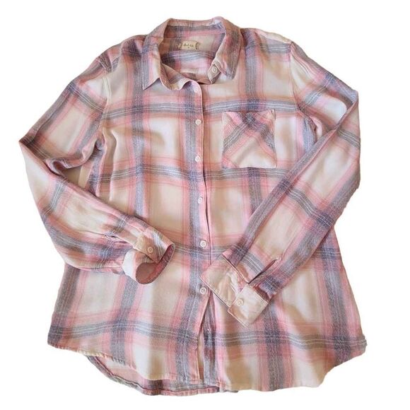 Altar'd State Lightweight Long Sleeve Button Front Blouse - Picture 11 of 11